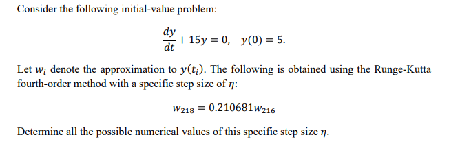 Solved Consider The Following Initial-value Problem: | Chegg.com