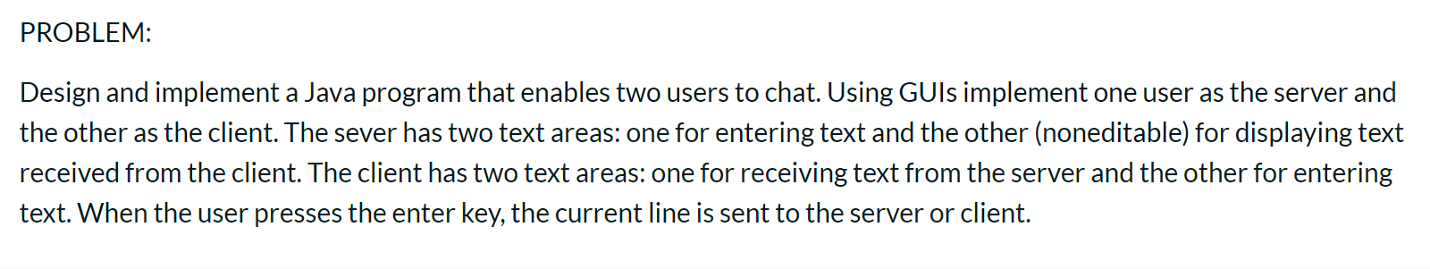 Solved PROBLEM: Design and implement a Java program that | Chegg.com