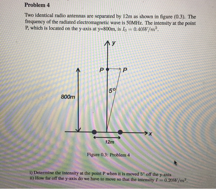 Problem 4 Two identical radio antennas are separated