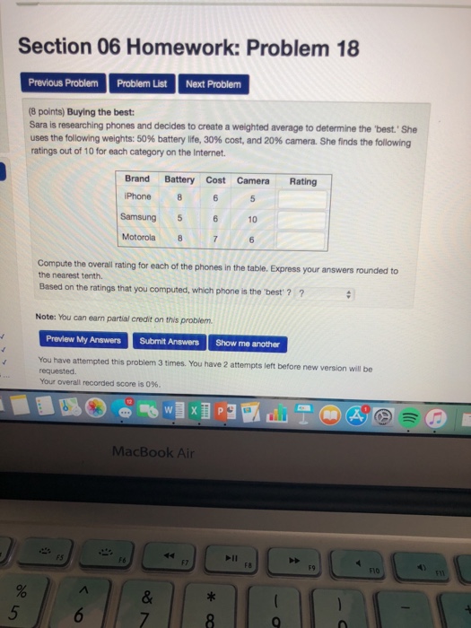 Solved Section 06 Homework: Problem 18 Previous Problem | Chegg.com
