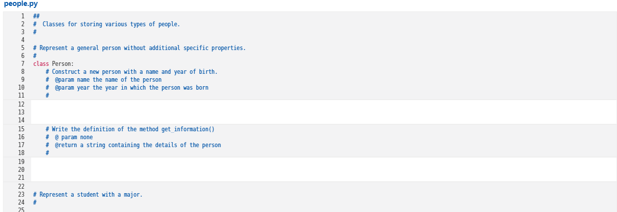 Solved The superclass Person has two subclasses, Student and | Chegg.com