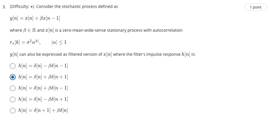 Solved 3. (Difficulty: *) Consider the stochastic process | Chegg.com