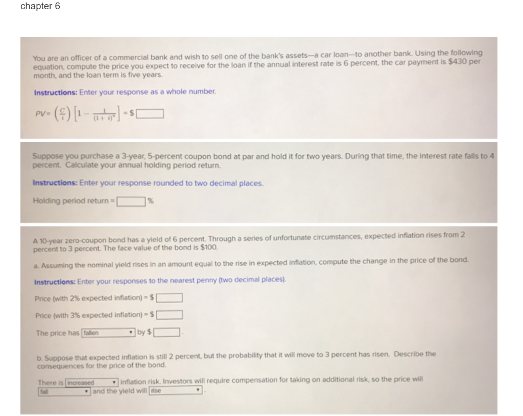 Solved chapter 6 You are an officer of a commercial bank and