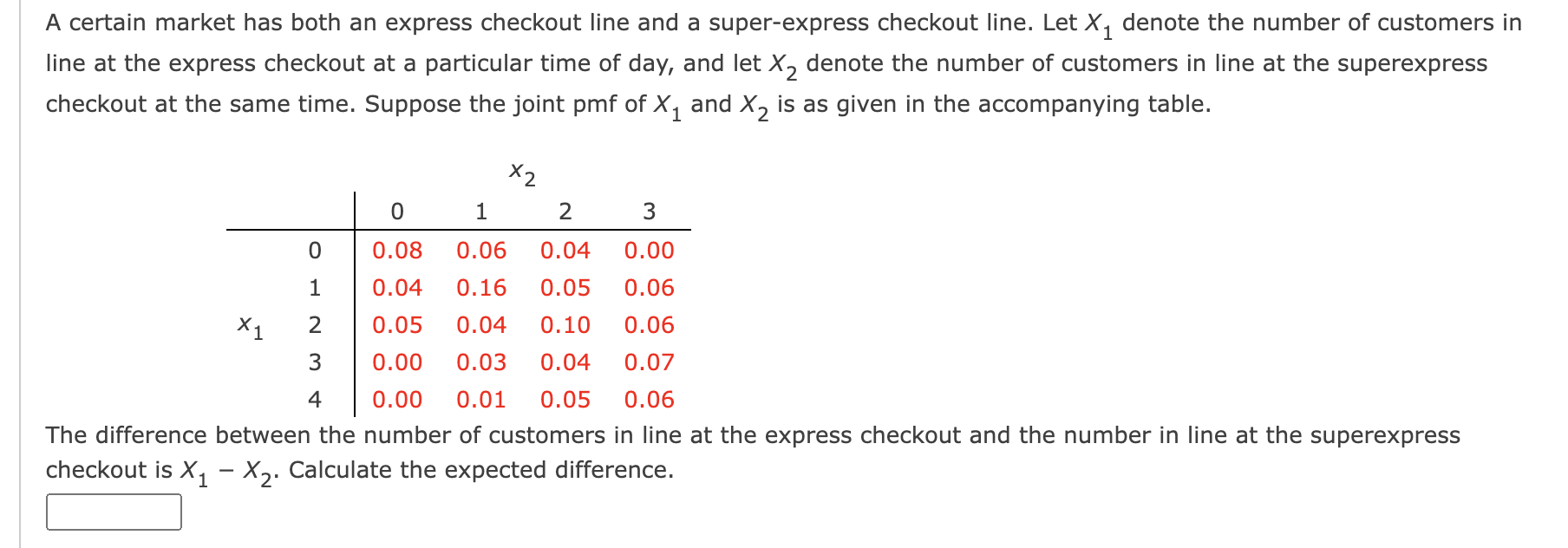 Solved A certain market has both an express checkout line | Chegg.com