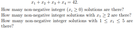 Solved 1 + 12 +33 +34 = 42. How many non-negative integer | Chegg.com