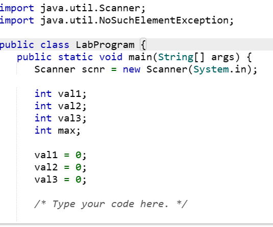 Solved Write a program that takes in three integers as | Chegg.com