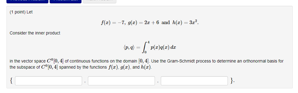 Solved 1 Point Let F X 7 G 2x 6 And H X 3 Chegg Com