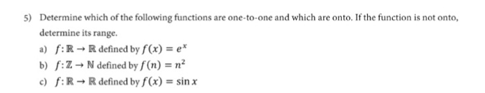 Solved Determine which of the following functions are | Chegg.com