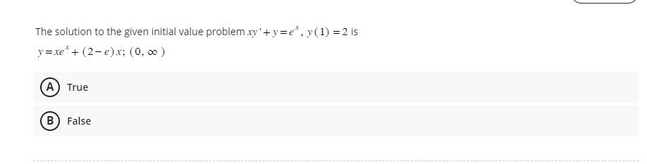Solved The solution to the given initial value problem | Chegg.com