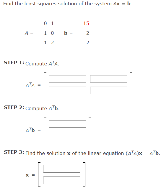 Solved Find The Least Squares Solution Of The System | Chegg.com