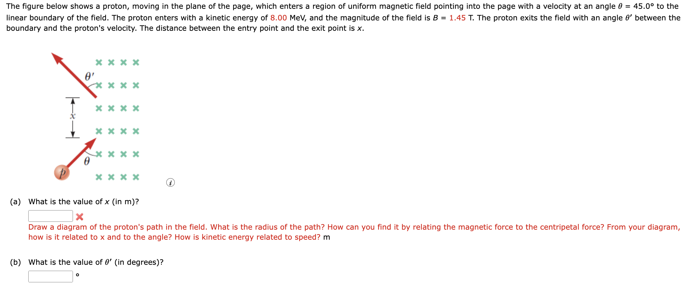 Solved The Figure Below Shows A Proton, Moving In The Plane | Chegg.com