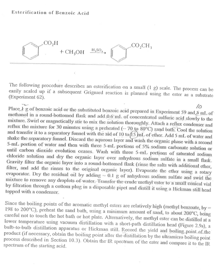 benzoic acid experiment leaving cert