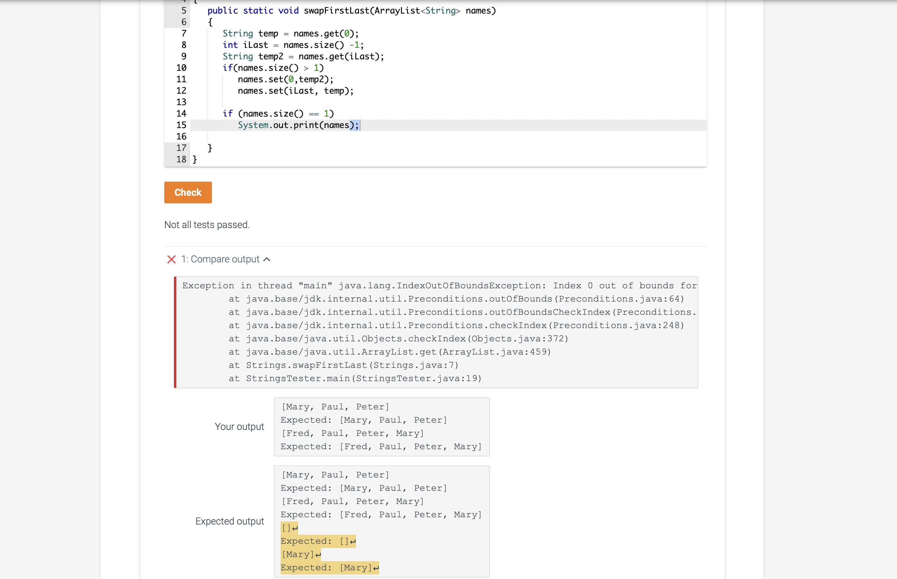 solved-6-17-9-swap-the-first-and-last-element-of-the-given-chegg