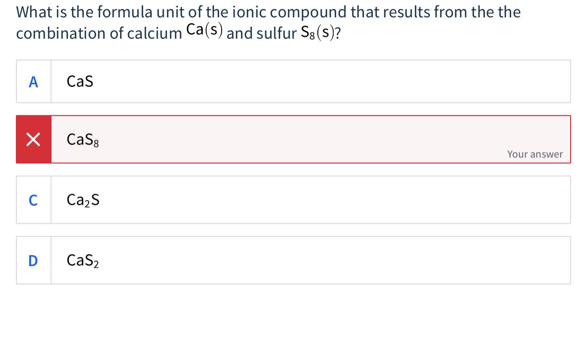 Solved What Is The Formula Unit Of The Ionic Compound That