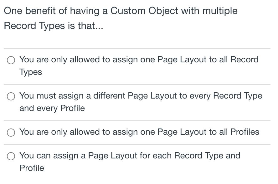 Solved One benefit of having a Custom Object with multiple