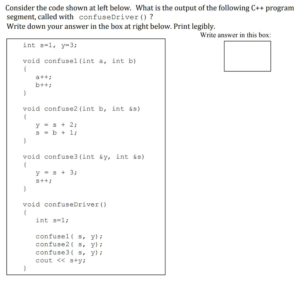 Solved Consider The Code Shown At Left Below. What Is The | Chegg.com