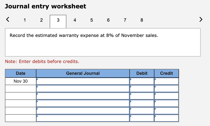 Solved Problem 114A Warranty expense and liability