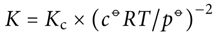 Solved Establish the relation between K and Kc for the | Chegg.com