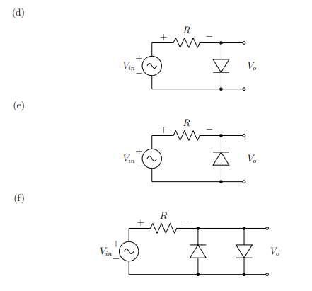 Solved For given diode of VD≈0.7 V forward drop voltage and | Chegg.com