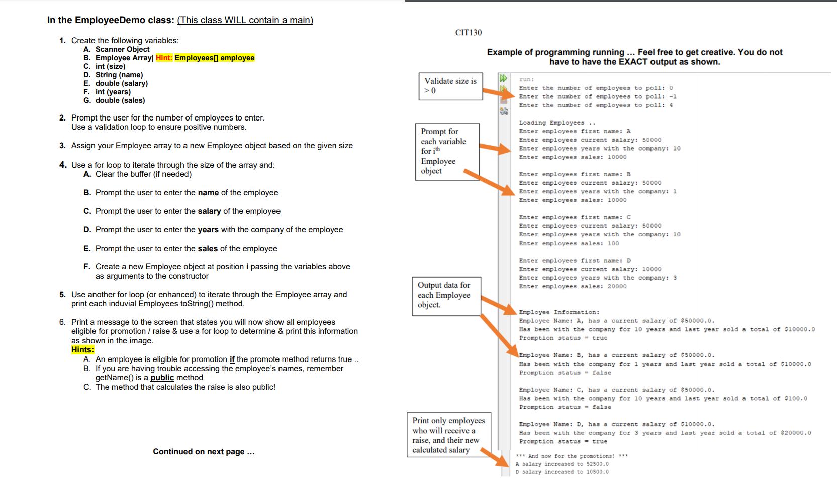 Solved Begin by creating a class named Employee (This class