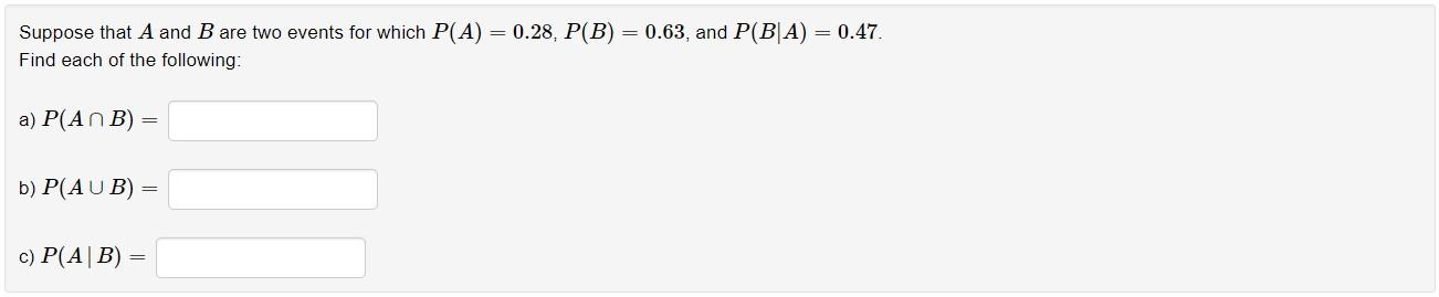 Solved Suppose that A and B are two events for which | Chegg.com