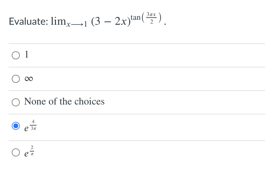 solved-evaluate-limx-1-3-2x-tan-o1-o-none-of-the-chegg