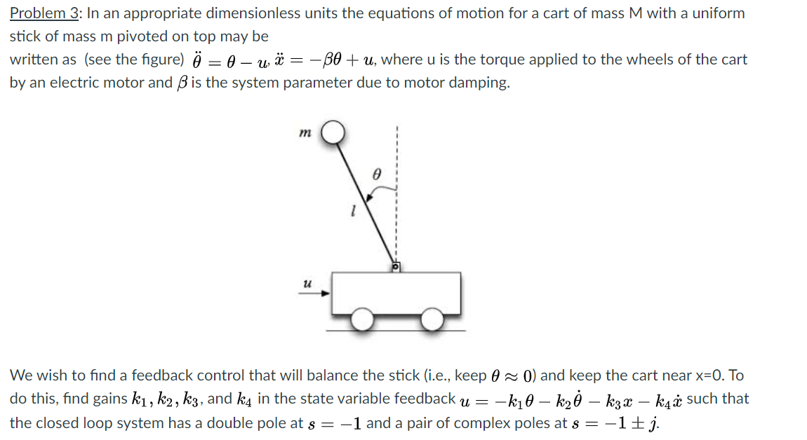 Solved Problem 3 In An Appropriate Dimensionless Units T Chegg Com