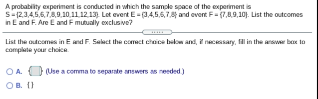 Solved A probability experiment is conducted in which the | Chegg.com