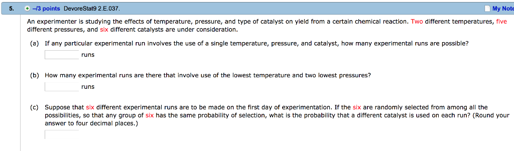 Solved My Note 5. 3 points DevoreStat9 2.E.037. An | Chegg.com
