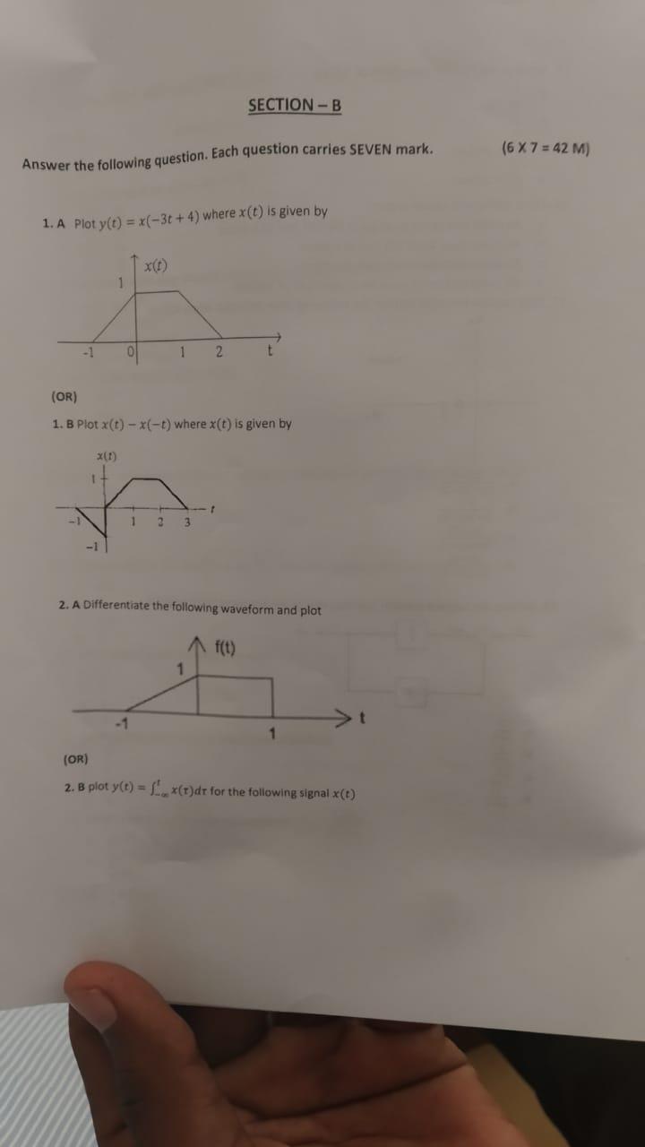 Solved SECTION-B (6 X 7 = 42 M) Answer The Following | Chegg.com