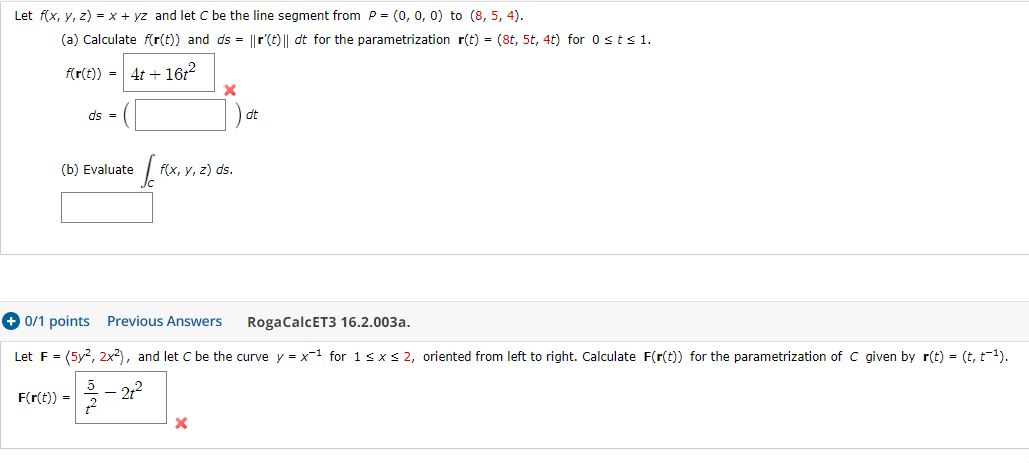 Solved Let F X Y Z X Yz And Let C Be The Line Segment