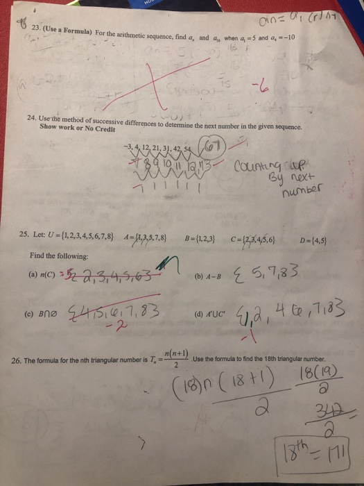 Solved 6 23. (Use a Formula) For the arithmetic sequence, | Chegg.com