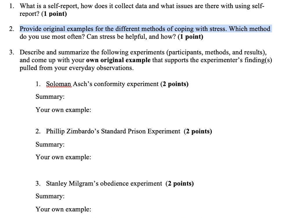 the problem of the self report in survey research