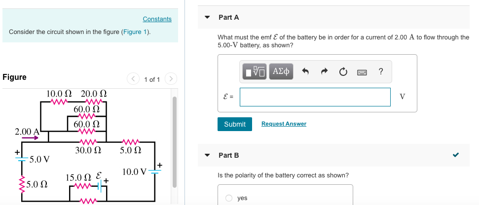 Solved Constants Part A Consider the circuit shown in the | Chegg.com