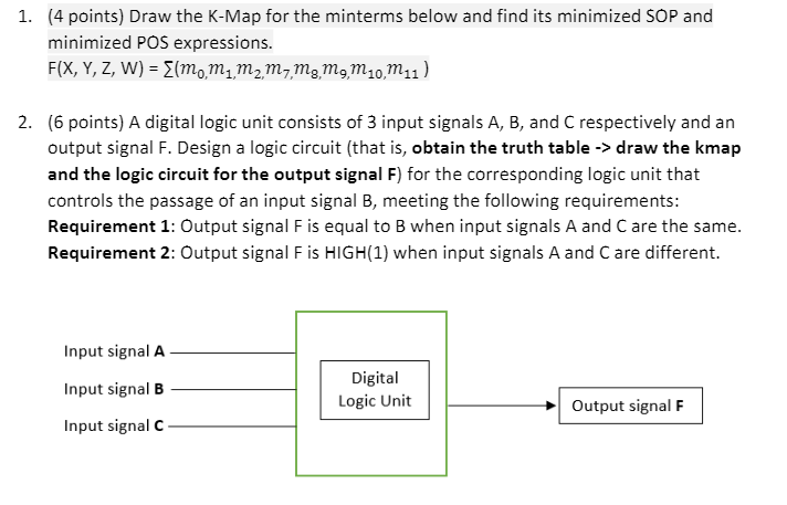 Solved 1 4 Points Draw The K Map For The Minterms Below Chegg Com   PhpVbG2C9