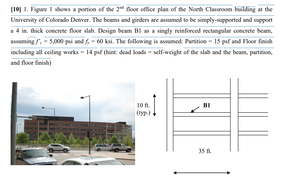 Solved [10] 1. Figure 1 shows a portion of the 2nd floor | Chegg.com