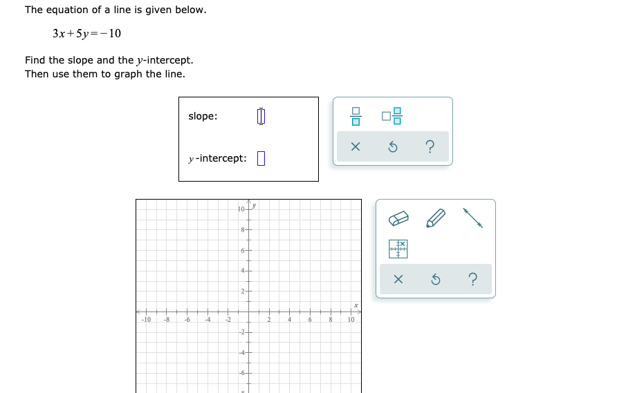 solved-the-equation-of-a-line-is-given-below-3x-5y-10-find-chegg