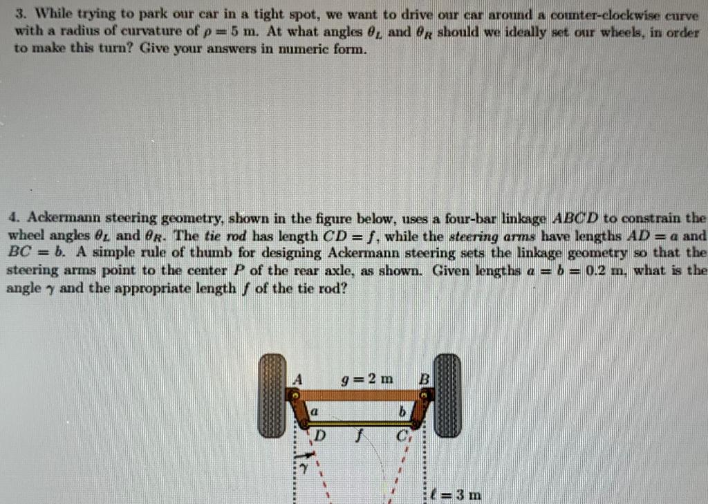 Solved This worksheet aims to understand how cars steer. The
