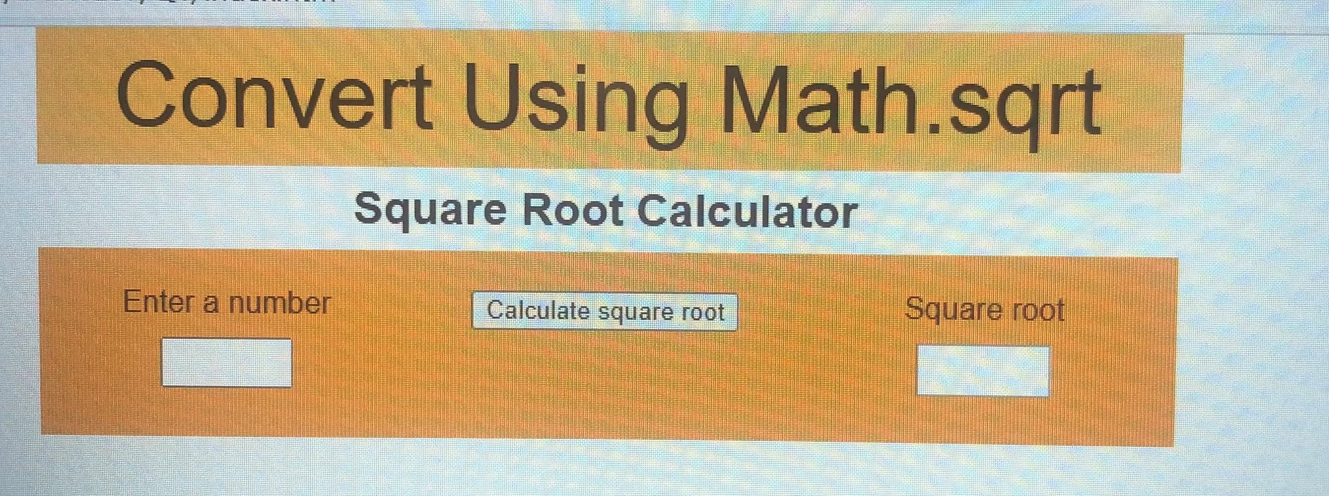 How To Find The Square Root In Javascript