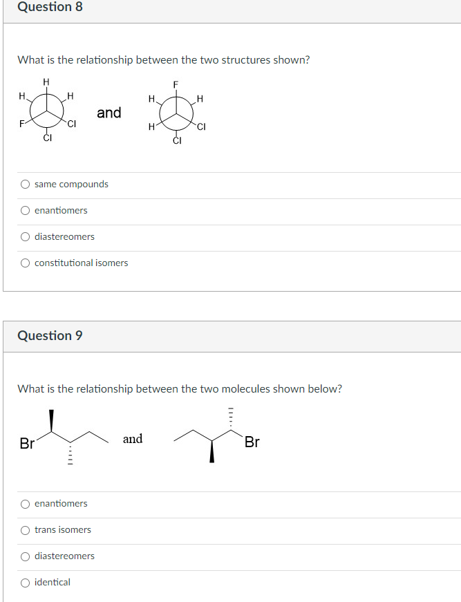 Solved Question 8 What is the relationship between the two | Chegg.com