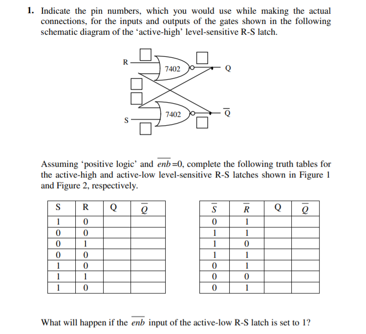 Solved 1. Indicate the pin numbers, which you would use | Chegg.com