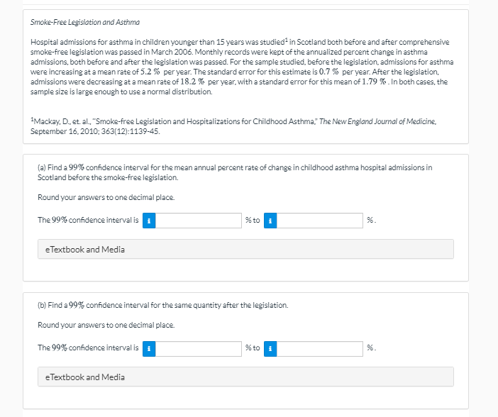 Solved SmokeFree Legislation and Asthma Hospital admissions
