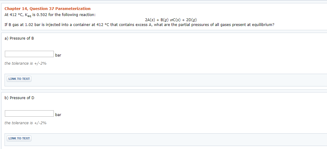 Solved Chapter 14, Question 37 Parameterization At 412 °C, | Chegg.com