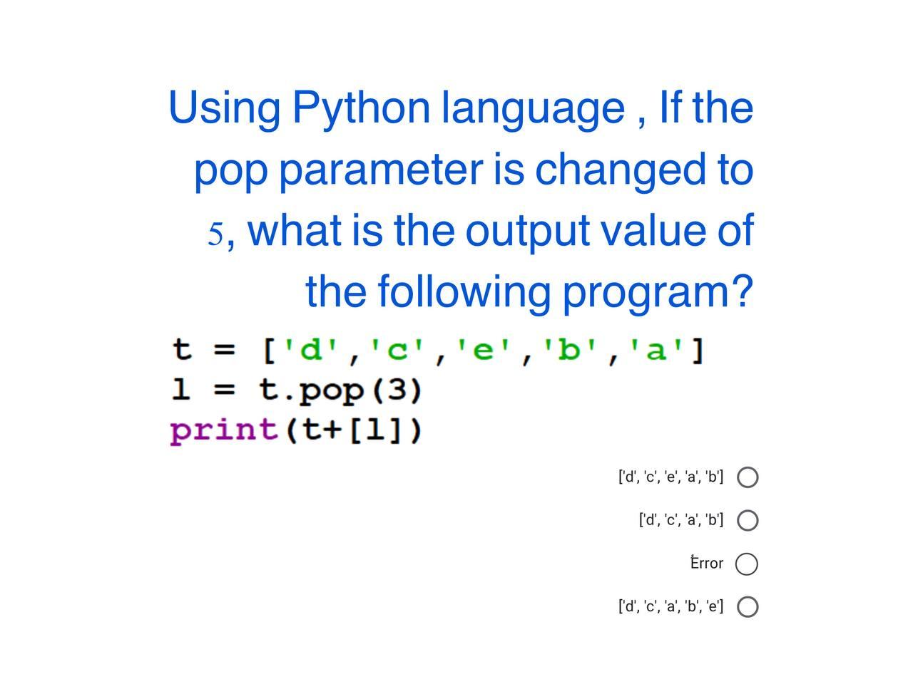 Using Python language , If the pop parameter is | Chegg.com image.