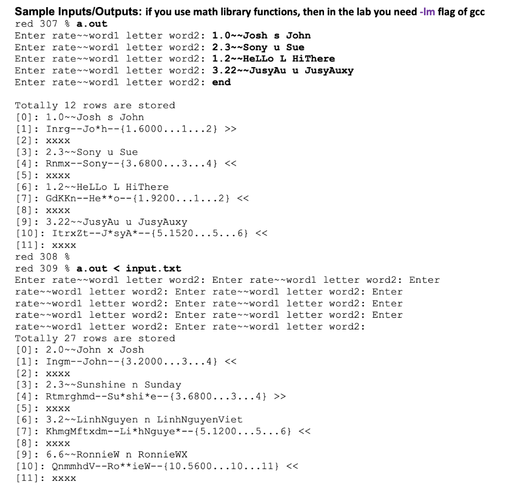 Solved Specification Write an ANSI-C program that reads user | Chegg.com