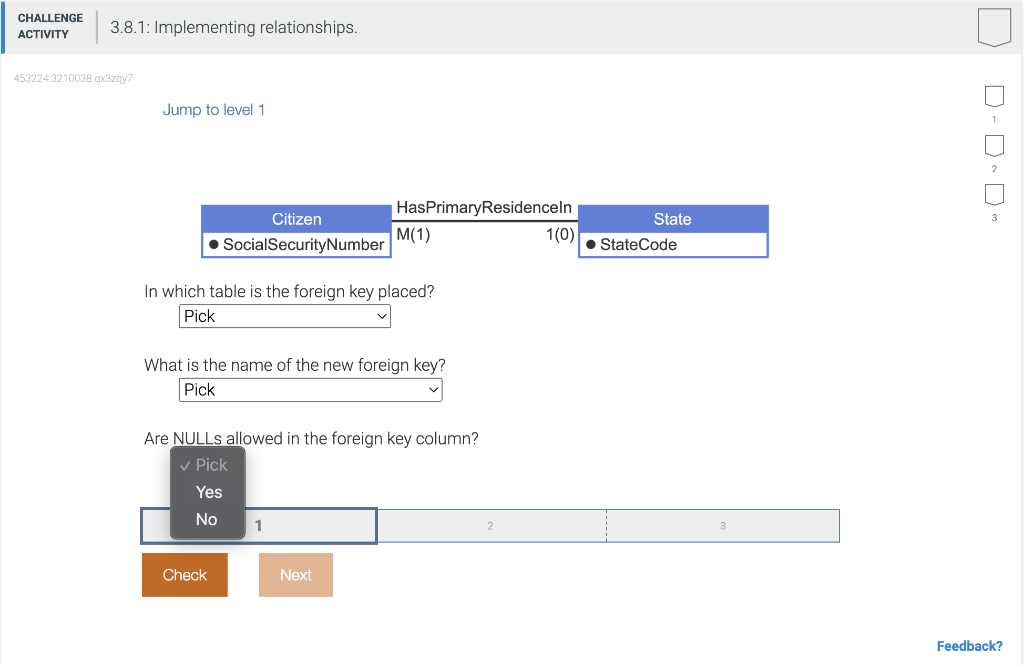Solved In which table is the foreign key placed? Pick | Chegg.com