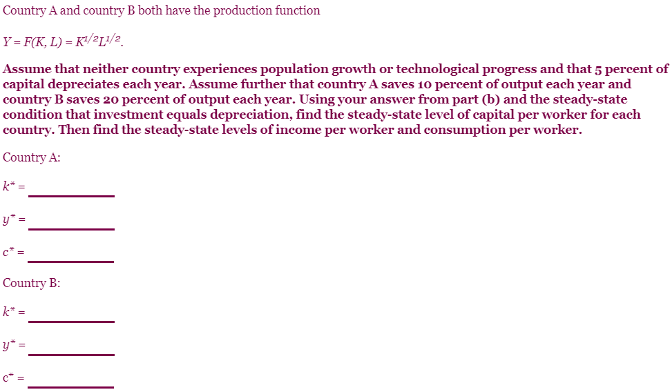 Solved Country A And Country B Both Have The Production | Chegg.com