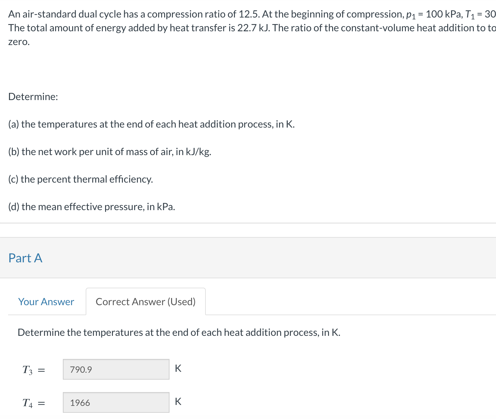 Solved An air-standard dual cycle has a compression ratio of | Chegg.com
