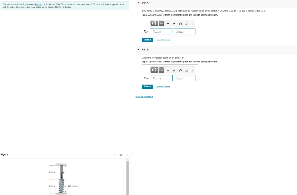 Solved The post shown in the figure below (Figure 1) is made | Chegg.com