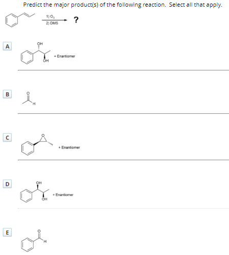 Solved Predict The Major Product Of The Following Reaction 4788